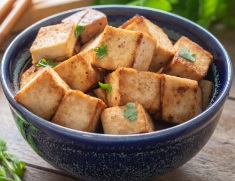 Tofu crocante a la naranja
